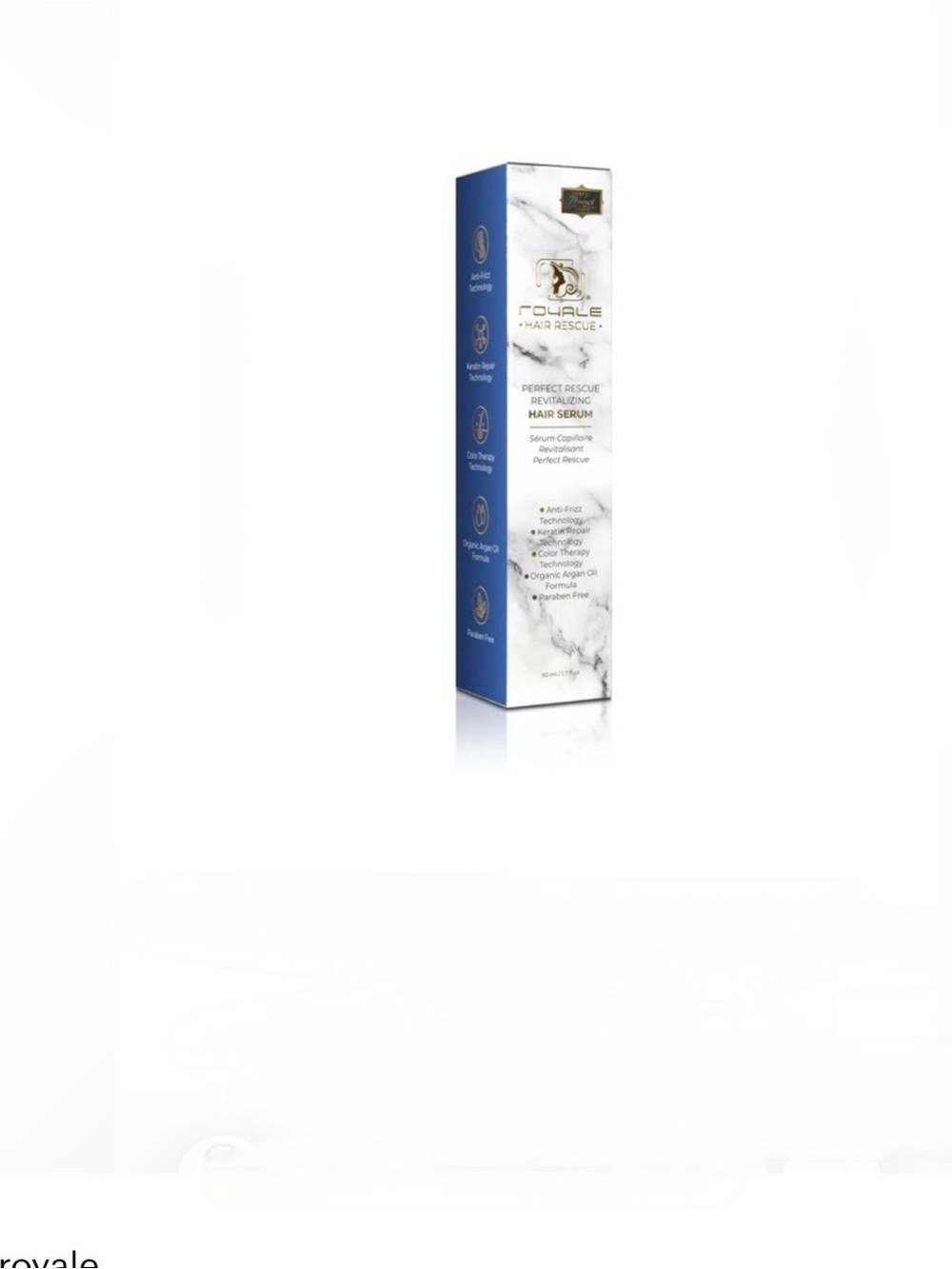 Royale Perfect Rescue Revitalizing Hair Serum — Blue & White